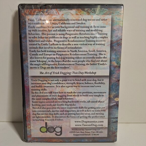 The Art Of Trick Dogging DVD 2 Day Workshop Emily Larlham 2011 Tawzer Dog 4 DVDs - Picture 2 of 9
